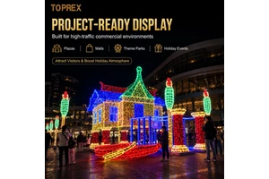 Commercial Grade 3D Walk-through Castle Motif Display Large LED Holiday Festival Lighting for Malls Municipal Events Modular
