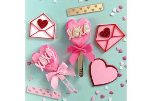 New Design Valentine's Day Cupcake Decoration Topper Double Layer Love Acrylic Cake Happy Valentines Day Cake Topper