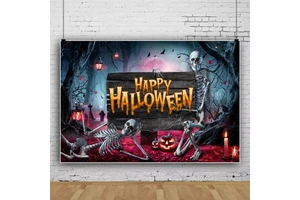Halloween Ghost Festival Horror Atmosphere Decoration Banner Paper Background Cloth Props for Halloween Decorations