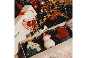 Handmade Luxury Christmas Scented Candles Gift Set Soy Wax Christmas Tree Gingerbread Man Elk Glove Art New Year Ornaments Xmas