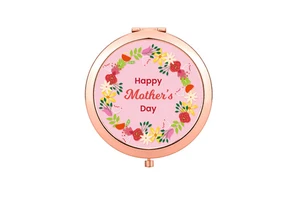 Best Mom Ever Gifts for Mom From Daughter and Son,Customized Unique Small Pocket Compact Mirror for Purse Happy Mother's Day