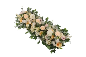 Realistic Handmade Silk Modern Mixed Wedding Flowers Row Backdrop Table Centerpiece Arrangements Valentine's Day New Year Long