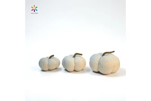 Susangifts Factory Thanksgiving Day Autumn Fall Harvest Festival White Wheat Pattern Pumpkin Decoration Large Medium Small Sizes