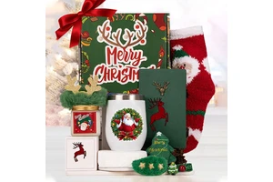 LANJO Customizable Custom Logo Merry Christmas Corporate Gift Set for Women Water Bottle Scented Candles Gift Card-Made China