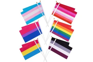 12 Pack German Flags Stick 5.5x8.2 Inch Polyester UV Resistant Handheld Flags for Parades Cultural Events National Days School