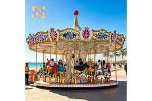 Nova Rides Merry Go Round Carousel Ride Outdoor Carnival Merry Go Round Carousel Mechanical Horse Ride