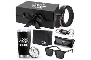 Wholesale Promotional Father's Day Valentine's Day Men's Leather Gift Set High-end Luxury Customized Corporate Business Gift Set
