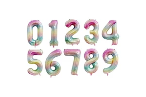 Hot Sale 40-Inch Rainbow Star Gradient Digital Aluminum Film Balloon Children's Birthday Party Decoration Scene Layout