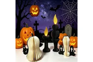 Wholesale Halloween Home Party Holiday Supplies Toys Spider Made of Paper Hanging Spider Halloween Decoration