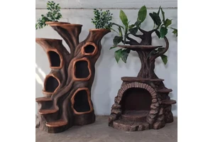 Handcrafted Plastic Cat Tree Stylish Waterproof Lightweight Pet Furniture Indoor Spaces Festive Home Decor Diwali Contemporary