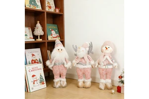Hot Selling Pink Christmas Doll Ornaments Under Xmas Tree for Home and Supermarket Decorations Quality Christmas Dolls in Stock