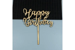 Bamboo Customized Shape Cake Decorations for Birthday Party Easter Parties-Children's Card Display Supplies