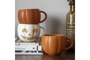 EKA Halloween Thanksgiving Christmas Birthday and Fall Gifts Tea Mug , Pumpkin Cup Ceramic Coffee Mugs