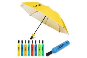 Bottle Umbrella Custom With Logo Anti-UV Wine Bottle Umbrella No Drip Manual Folding Rain Shelter Travel Gift Set Parapluie