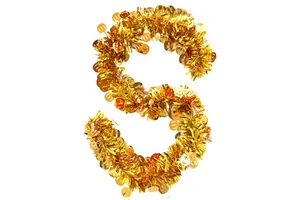 Wholesale 100pcs Thanksgiving Autumn Harvest Pumpkin Gold Foil Sequins PVC 200x6cm Customizable Hanging Decoration Home Party