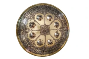 CH Medieval Handcrafted Polished Metal Home Decor 18 Inches Islamic Engraved Vintage Christmas Gift Calvin Handicraft