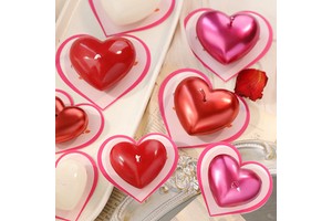 Cross-Border Valentine's Day High-End Heart-Shaped Small Scented Candle DIY Handmade Home Decoration Gift Souvenir for Bars