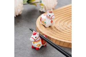 New Chinese-style Horse-Themed New Year Fortune Creative Gift Chopstick Holder Animal Rotating Desk Ornament