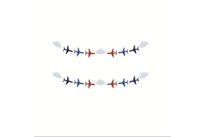 Felt Themed Aircraft Cloud Wreath and Banner Party Supplies for Christmas and Birthday Celebrations