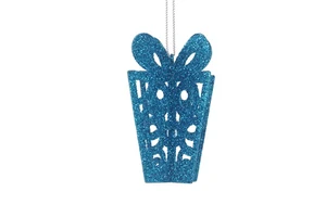 Factory Direct Square Metal Christmas Tree Ornament Gift Box Modern Design Party Supplies Durable Hanging Wall Decoration