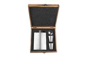 Father's Day Gift Easter Christmas Wedding Birthday Valentine's Day Thanksgiving Promotional Gift Set 8oz Metal Hip Flask Set