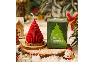 Foldable Luxurious Soy Wax Handmade Christmas Tree Scented Candles Festive Holiday Decorations and Gifts for the Festive Season
