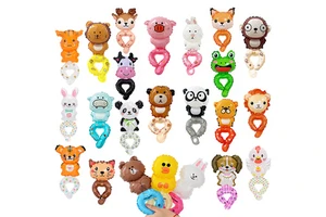 Cute Wrist Balloon for Birthday Party Decoration Rabbit Bear Cartoon Animal Balloon Pink Children's Toys Baby Shower