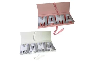 MAMA Letter Luxury Gift Box for Mother's Day Graduation Wedding Personalized Eco-Friendly Pink/White Festive Gift Packaging