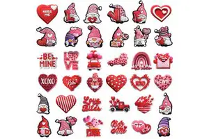 Valentines Trends Accessories for Slippers Gift Set for Valentines Days Shoe Charms Things for Valentine Day Shoe Charms