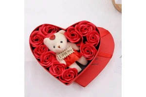 Wholesale Heart-Shaped Soap Flower Gift Box for Valentine's Day Mother's Day & Birthday