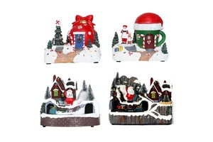 New Products Multiple Christmas Rotating Resin Luminous Music Box Decorations Christmas Gifts
