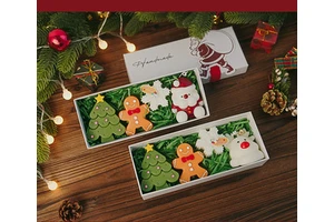 Custom Creative Soy Wax Santa Claus Candle Christmas Tree Shaped 4-Pack Holiday Gift Set for Bars for Easter