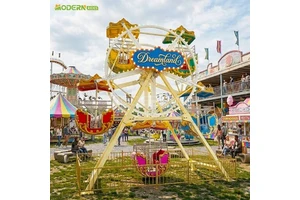 European-style Mini Ferris Wheel Steel Indoor/Outdoor Shopping Mall Carnival Ride Fun Fair LED Display Screen 10 Persons