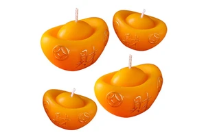 New Year Gift Handmade Art Aromatherapy Candle Custom Fortune Ingot Holiday Fragrance Atmosphere Decoration Made in China