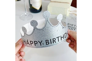 Party Decorations Happy Birthday Hats Unisex Crown Paper Hats for Adults and Children