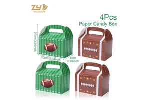 Super Bowl Thanksgiving Birthday Party Eco-friendly Disposable Customizable American Football Theme Paper Tableware Set Custom