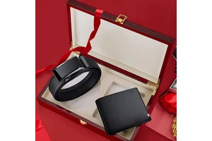 2025 Men's Fashion Valentine's Day & Father's Day Gift Set Gift Set Business Gift Setting Custom Wallet & Belt Gift Sets for Men