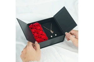 Stylish Mother's Day Gift Box - Jewelry Gift Box & Flower Gift Box Set, Great for Any Occasion