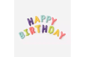 Kids Adult Printed Letter Foil Balloons Red Colorful Happy Birthday Balloon Banner Helium-Filled MF Brand Model MFHB001