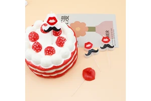 High Quality Birthday Candles for Cakes Wholesale Beard Shaped Candles for Kids Adults Party Supplies