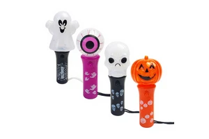 LED Halloween Decorations Hand-hold Wand Ghost Pumpkin Halloween Wand Toys Halloween Mini Luminous Toys Cheap LED Lantern Toys