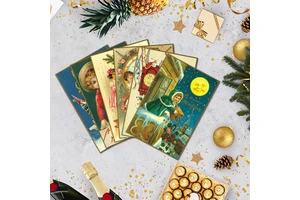 New Year Decoration Invitation Letter Envelope Retro Postcard Paper Card Props Party Supplies