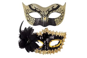 Couple Masquerade Masks Set Venetian Party Costume Mask Halloween Costume Mardi Gras Mask for Women and Men