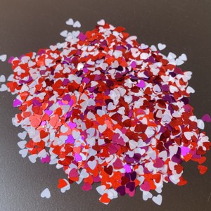 Wholesale Festival Glitter Holographic Heart Sequins Mixed Nail Art Glitter for Valentine Party Gift