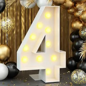 MACCAN Customized Metal Wedding Decor 4ft5ft Marquee Love Sign Big Numbers LED Light Letters IP65 Waterproof Home Companies