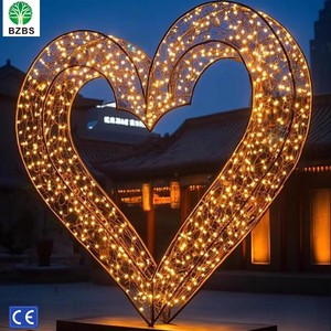 Customized 3D New Year LED Love Arch Lighting Festival Corridor Shaped Lights Outdoor Waterproof Companies Park Decoration