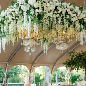 Artificial Wisteria Hanging Vine Flowers for Wedding Ceiling Garland Decoration Flower