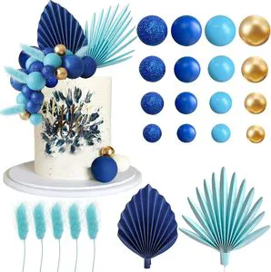 38 Pieces Bohemian Cake Decoration Palm Leaf Cake Decoration Birthday Wedding Baby Shower Party Supplies