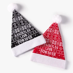 Winter Christmas Beanies Knitted Hat European American Style for Holiday Dress Santa