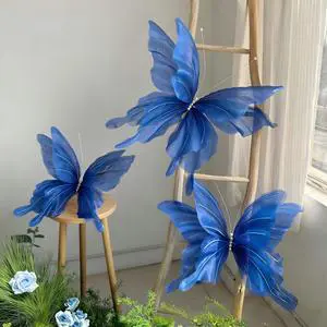 Large Handmade Paper Butterflies Realistic Window Layout Props Wedding Stage Decor Photo Shooting Background Decorations